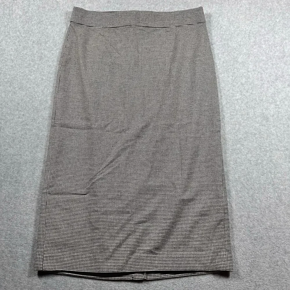 Kate Spade Houndstooth A-Line Skirt Black White